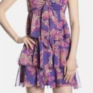 Juicy Couture Purple and Pink Floral Dress